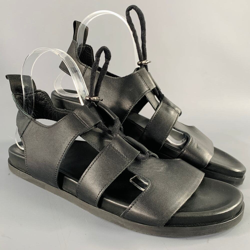 NO BRAND Size 8 Black Leather Sandals